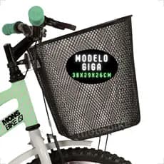 Cesta Bike Cestão Bicicleta Gigante Aro 26 Mtb Aramada Preta Reforçada Grande 38x29x26cm