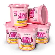 Combo Com 5 Máscaras Desmaia Cabelo Forever Liss 350G