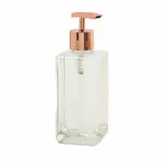 Porta Sabonete Liquido ou Álcool em Gel 250ml em Vidro Com Válvula Pump Luxo Cromada