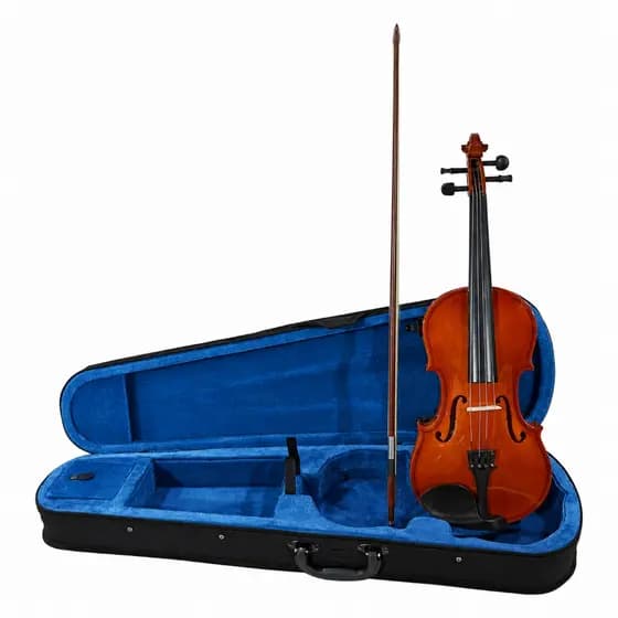 Violino Tamanho 44 Arco Madeira com Breu Cavalete Estojo Luxo