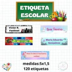 Etiquetas Adesivas Escolares  5x1,5cm