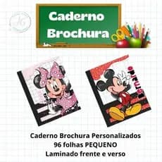 Caderno Brochura Pequeno 96 folhas PERSONALIZADO