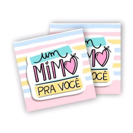 Mini Cartão agradecimento 100 unid.