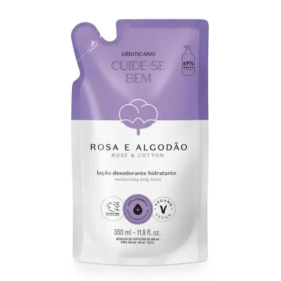 Refil Loção Desodorante Hidratante Cuide-se Bem Boticário fragrâncias 350ml