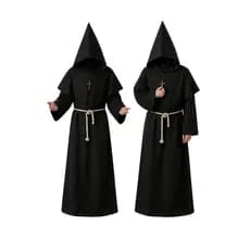 Fantasia medieval com capuz unissex - Várias cores