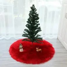 TAPETE PARA ÁRVORE DE NATAL VERMELHA 80 CM