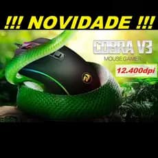 Mouse Gamer Redragon Cobra M711 V3 12400dpi 7 botões led RGB + cx plastica Com Fio Preto USB Origina