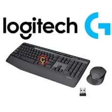 Teclado E Mouse Sem Fio Mk345 Português Brasil Com Ç Abnt2 Resistente Acende Caps Lock
