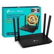 Roteador WiFi 6 TP-Link Archer EX141 Mesh 2.4/5GHz AX1500 Porta Gigabit veloz rápido igual ax12
