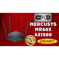 Roteador WiFi 6 Mercusys MR60X AX1500 Mesh Access Point 2,4/5GHz Portas Gigabit rapido streamer