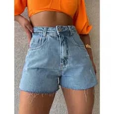kissmelady 8361 9069 Shorts jeans Moda Verão Moda Feminina lisa feminino  short jeans Bolsos Reais