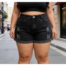 kissmelady 166 8109 8234 8233  short jeans plus size feminina com rascada Shorts jeans feminino  juvenil natural