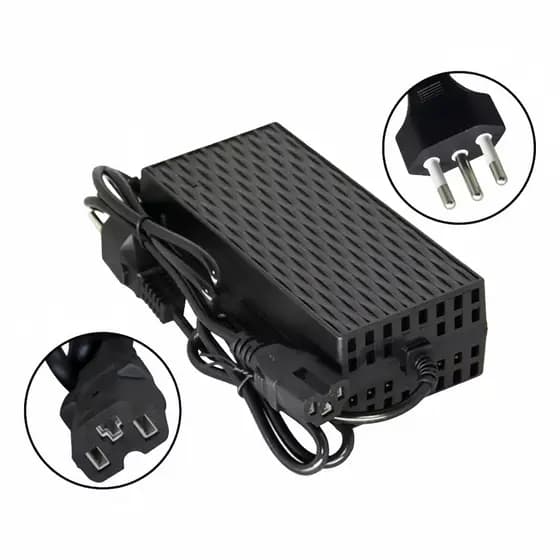 Carregador 54.6V 2A para Patinete Elétrico 48V Bivolt – Carregamento Rápido MTT-54602AP