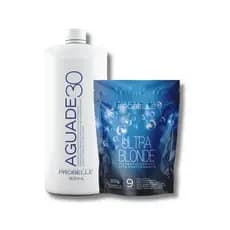 Kit Pó Descolorante Probelle Ultra Blonde 300g + Agua oxigenada cremosa 30 vol 900ML Probelle probelle