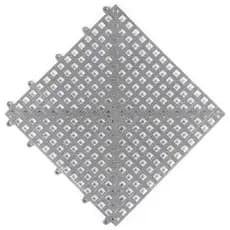 Kit 06 Unidades Piso Antiderrapante para Banheiro Pvc Cinza, Tapete para Banheiro, Piso de Borracha