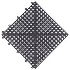 Kit 06 Unidades Piso Antiderrapante para Banheiro Pvc Flex Preto, Tapete para Banheiro