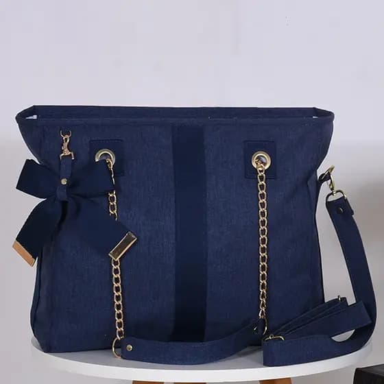 Bolsa Mãe Maternidade Linho Marinho - 01 Peça