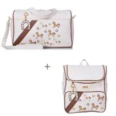 Kit Bag Maternidade + Mini Mochila Maternidade Menino/Menina Coleção José e Maria - 02 Peças