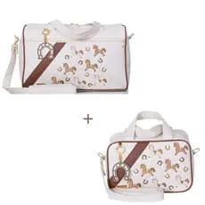 Kit Bag Maternidade + Bolsa P/Frasqueira Menino/Menina Coleção José e Maria - 02 Peças