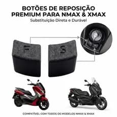 Kit Par Botão Bau Moto Yamaha Xmax Nmax Lid Seat Fuel
