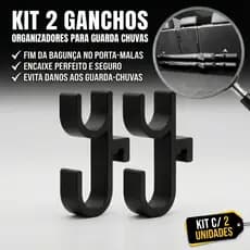Gancho para Guarda-chuvas Sol Suporte Porta Malas para Sistema Isofix - Simples ou Duplo