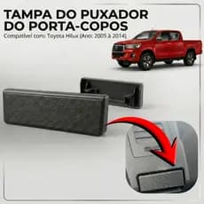 Tampa Acabamento Puxador Porta Copos Console Toyota Hilux 2005 A 2014 Moldura Suporte Reposição