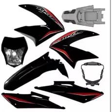 Kit Carenagem Nxr Bros 150 Es Esd 2013 2014 Preto C/ Adesivos
