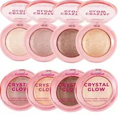 Iluminador Crystal Glow Ruby Rose - 6,5g Alta fixação e Pigmentação.