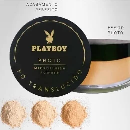 Pó Translúcido Photo Microfinish Powder Playboy Fininho + Toque Aveludado - Escolha sua Cor!