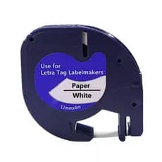 Fita Rotuladora Dymo Letratag 91200 Lt-100 12mm x 4m Branca