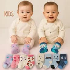 Kit 12,9 ou 6 Pares de Meias Bebê Menina Menino Algodão Confortáveis Macias 0–24 Meses