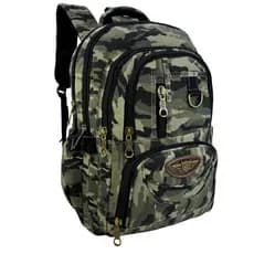 Mochila Bolsa Camuflada Em Lona Reforçada Resistente Uso Diário Escolar Trabalho Viagem Trilha Masculina Feminina