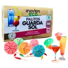 Caixa com 144 Guarda sol coloridos para drinks, bebidas, coquetéis, sucos cores vibrantes e variadas