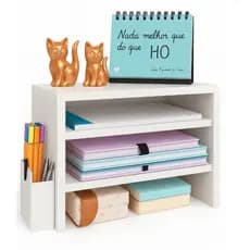 Escaninho de Mesa - ENVIO MONTADO- Organizador de Mesa e Escritório MDF Resistente