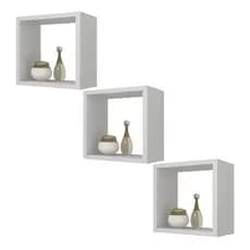 Kit 3 Nichos Quadrados Prateleira Mdf Excelente Qualidade Envio Montado