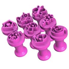 Kit Carimbos Brigadeiros Docinhos Molde Festa Confeitaria - JARDIM ENCANTADO - 8pçs