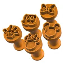 Kit Carimbos Brigadeiros Docinhos Molde Festa Confeitaria - Ratinho e Ratinha Mágicos - 5pçs