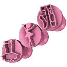 Kit Carimbos Brigadeiros Docinhos Molde Festa Confeitaria - Bailarina Balé Ballet 3pçs