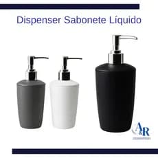 Dispenser Sabonete Líquido 330ML Saboneteira Elegante Para Pia Banheiro Lavabo