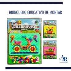Brinquedo Educativo de Montar Diverbloc Coloridos Vários Temas Mini Blocos Montessori Quebra Cabeça