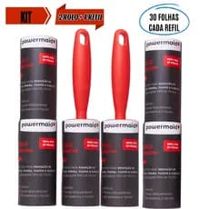 Kit 2 Rolo Rolinho Tira Pelos Roupa Sofa Adesivo + 4 Refil 180 folhas
