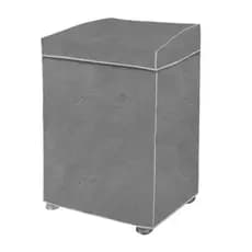 Capa para Maquina de Lavar Tampa e Saia Eletrolux GE Continental Brastemp Panasonic Cinza Lavanderia 12kg a 16kg