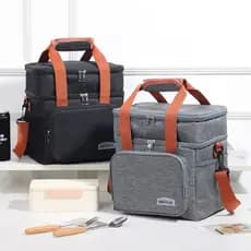 Bolsa Térmica Sacola para Lancheiras Marmitas Dupla Camada Mantém Gelado, Impermeável e Portátil para Uso Em Diaria