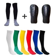 Kit  Meião + Caneleira Futebol infantil Juvenil Premium Profissional