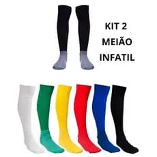 Kit 2 Meião Futebol infantil Juvenil Premium Profissional