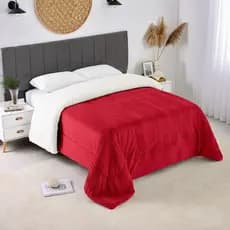 Coberdrom Casal Queen Sherpa Edredom Cores Lisas Ultra Macio