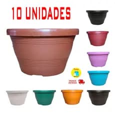 Kit 5 a 10 Vaso plástico Cuia Veneza 18 plantas suculenta flores