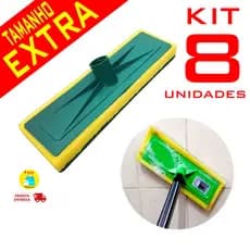 Kit 2 a 8 Lava piso esfregão porcelanato azulejo chão vidro passa cera limpeza pesada s/ cabo