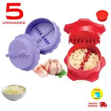 Kit 1 a 5 Triturador de alho manual super prático picador tempero