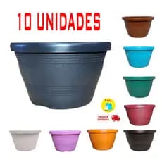 Kit 5 a 10 Vaso plástico Cuia Veneza 23 plantas suculenta flores